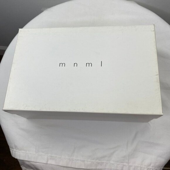 MNML Mens Gat Sneaker White Italian Leather Nubuck Size 12 - Picture 4 of 12